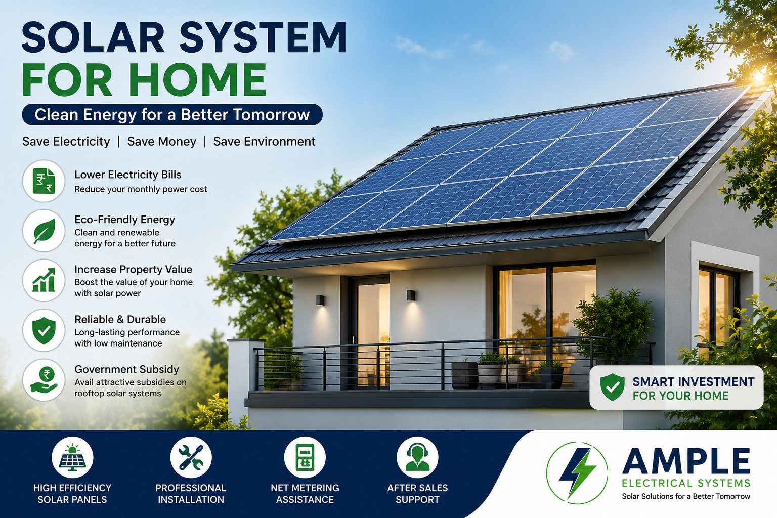 Solar System for Home in Vadodara – Smart & Energy Efficient Solar Solutions