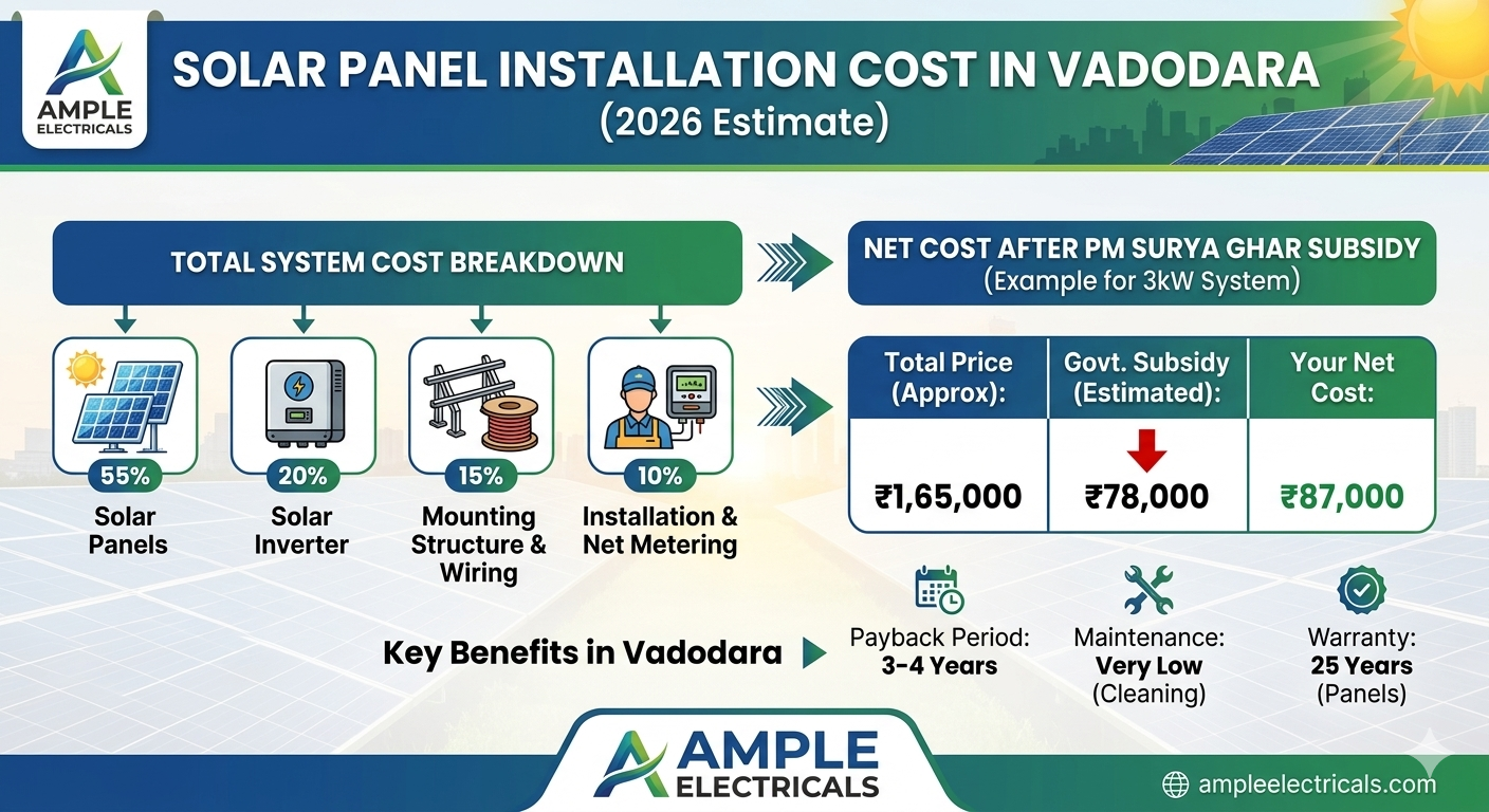Solar Panel Cost in Vadodara