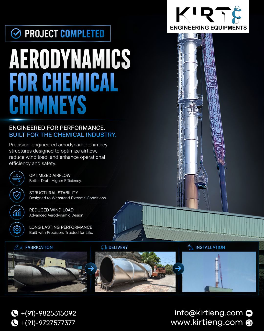 Aerodynamic Chemical Chimneys: A Modern Solution for Industrial Efficiency and Safety